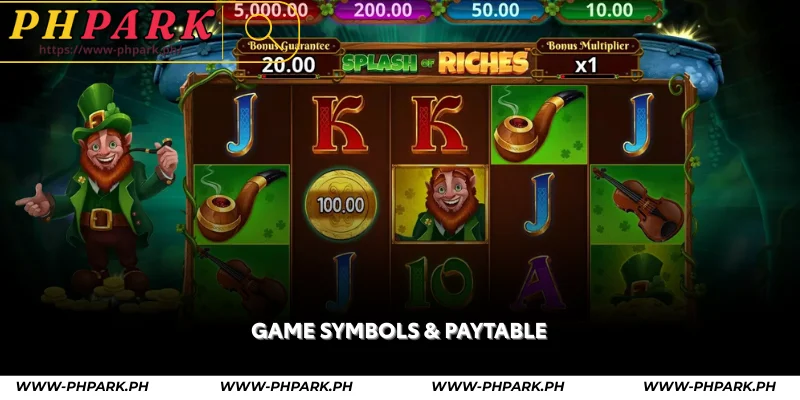 game symbols & paytable